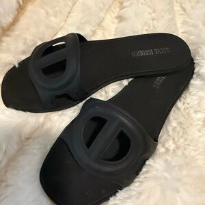 Steve Madden Black Slide Sandals